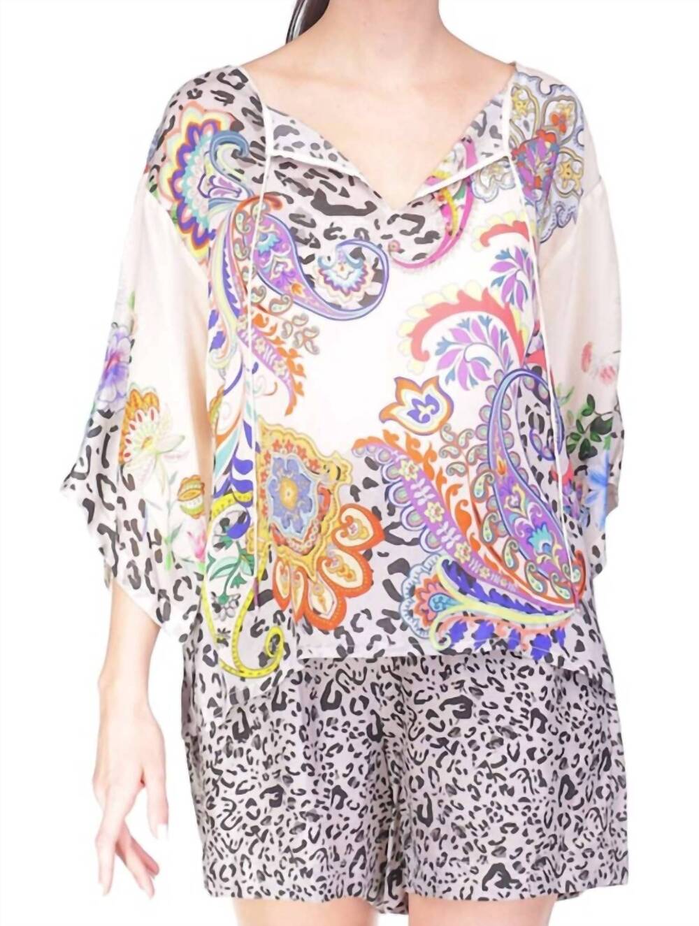 NEW JOHNNY WAS milo blouse in multicolor